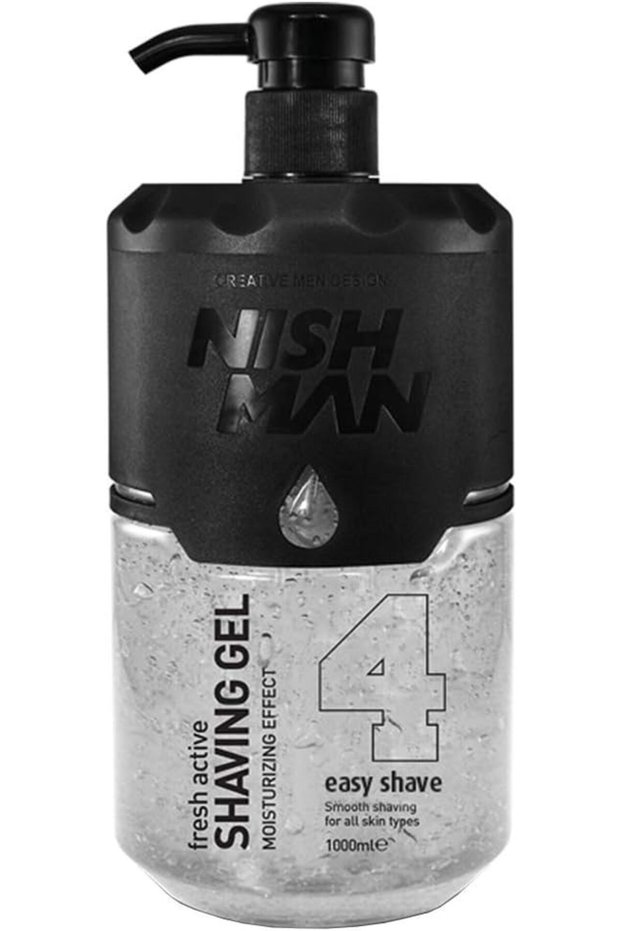 Shaving Gel 04 with Metering Pump for Men, 1000 ml - Fresh Active Easy, Refreshing, Smooth Shave for Skin Types