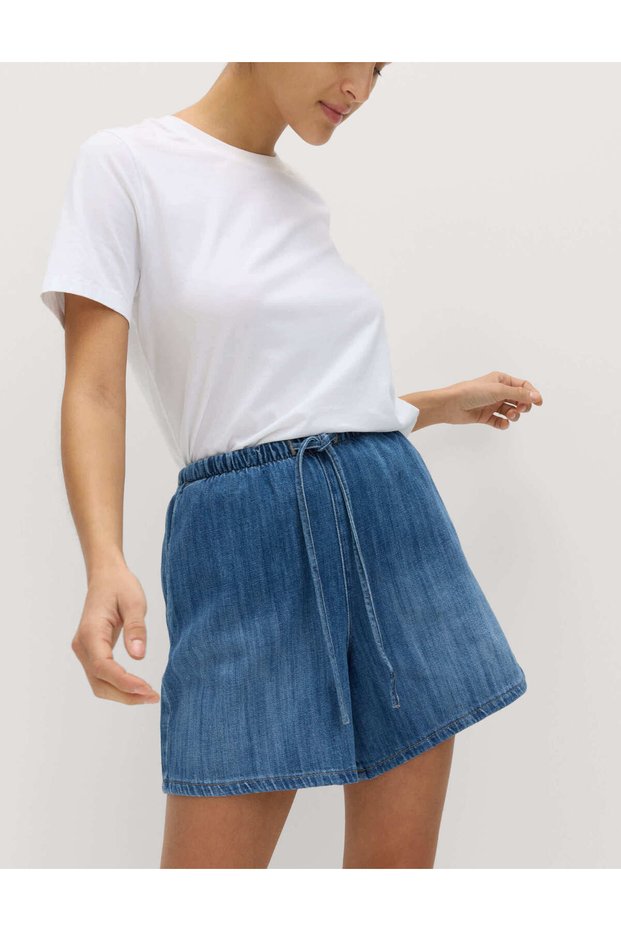 Pamuklu Denim Şort