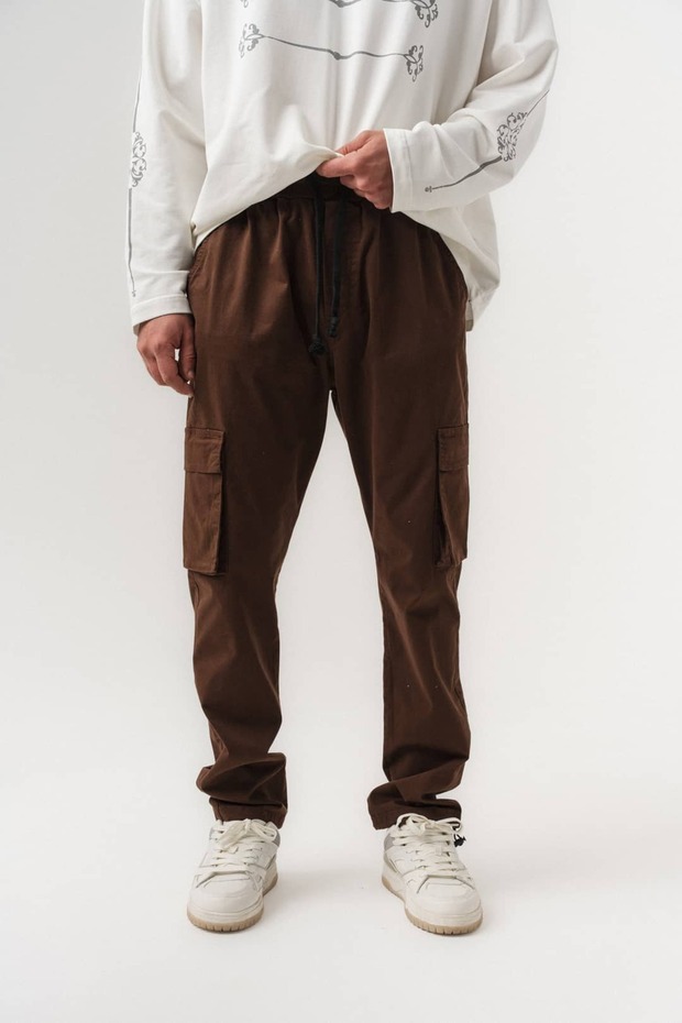 Tactical Cargo Pocket Detailed Adjustable Long Men's Trousers