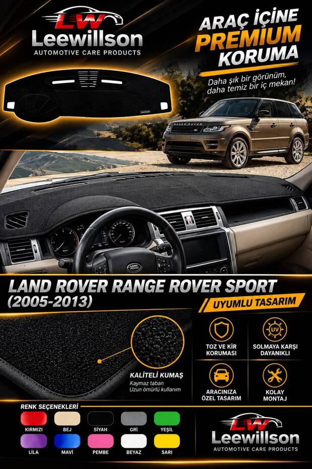 Land Rover Range Rover Sport (2005-2013) L320 Front Chest Panel Dashboard Protection Protector Carpet Cover