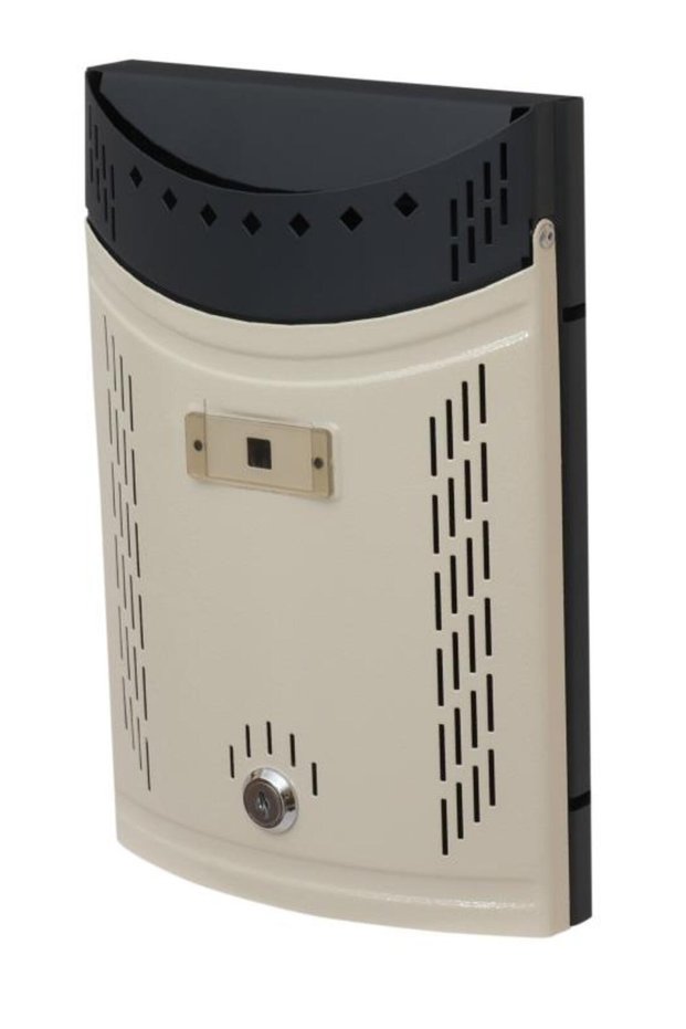 Nobel Icon Elegant Mailbox Black Cream - Lockable, Rustproof, Wall Mounted Outdoor Mailbox