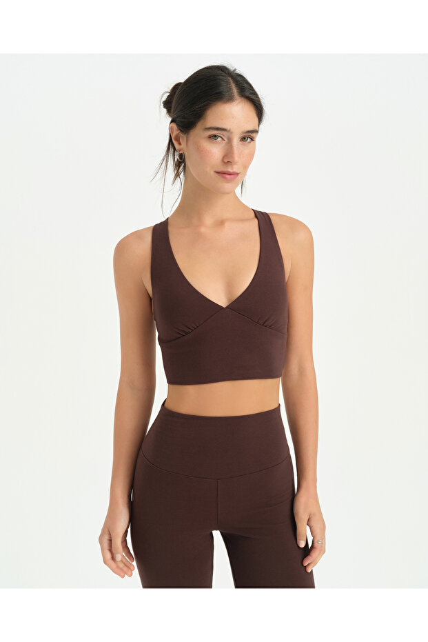 Brown Halter Bustier