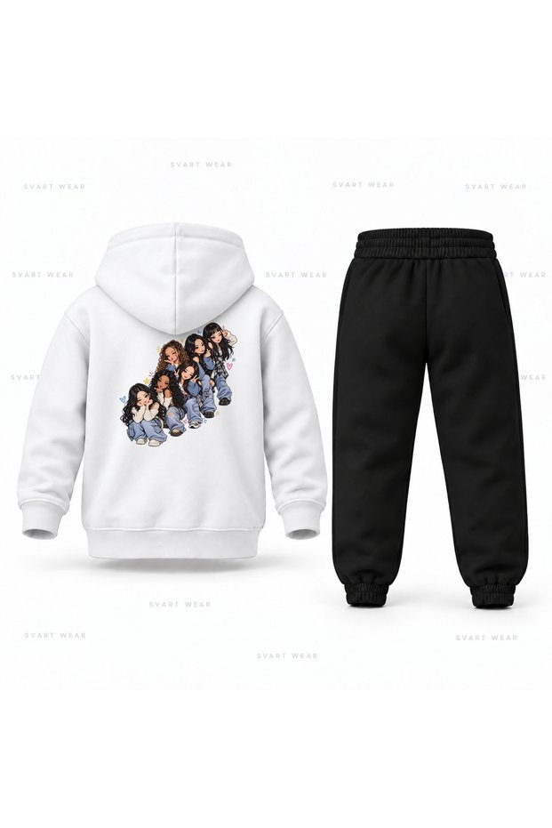 Katseye Friendship Ladder Printed Children's Hooded Tracksuit Set
