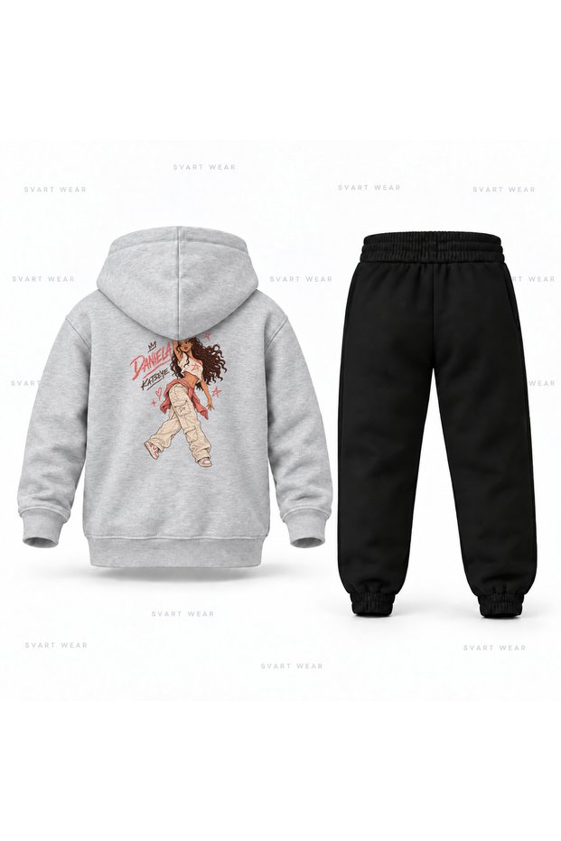Katseye Daniela Motion Printed Children's Hooded Tracksuit Set