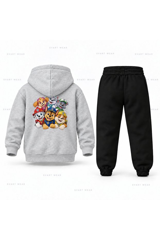 Paw Patrol Pati Takimi Son Selfie Printed Children's Hooded Tracksuit Set