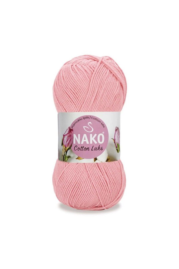 Cotton Luxury Hand Knitting Yarn 5-Pack - 60% Soft Cotton Premium Yarn 97548 Powder Pink
