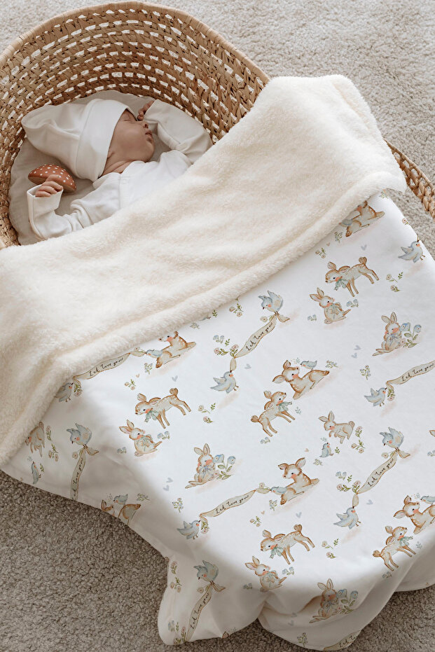 Plush Double Face Blanket - Sweet Woodland Dreams