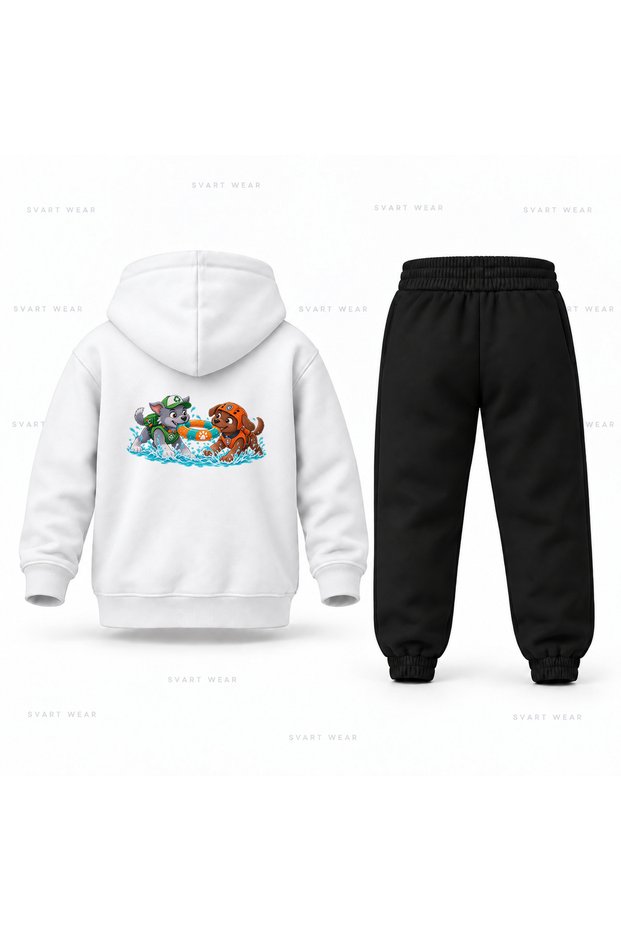 Paw Patrol Rocky Zuma Printed Children's Hooded Tracksuit Set