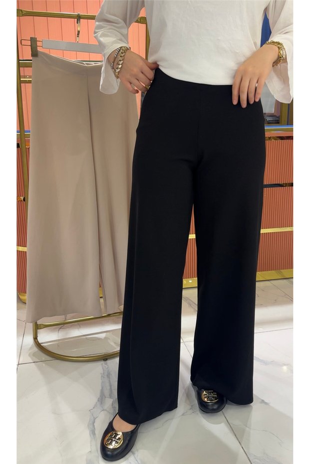 Crepe Trousers Black