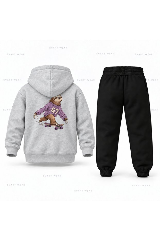 Six Seven 67 Lazy Fast Printed Children's Hooded Tracksuit Set