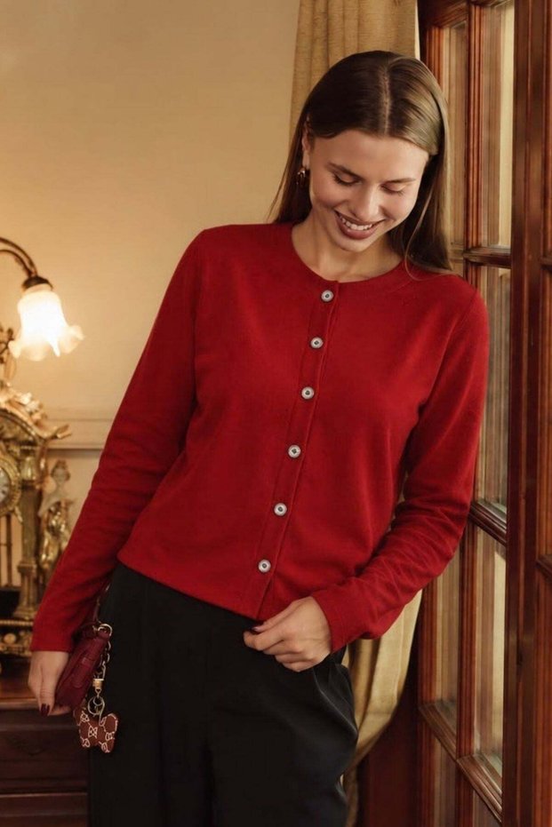 Elegant Corsman Cardigan Red