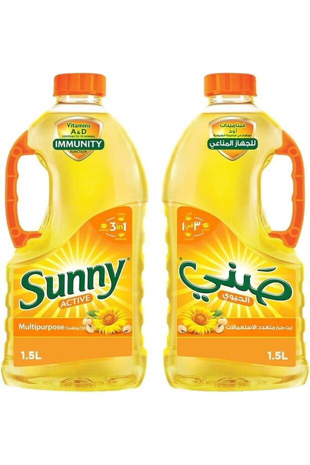 زيت صني المخلوط 1.5 لتر، عبوة من قطعتين
