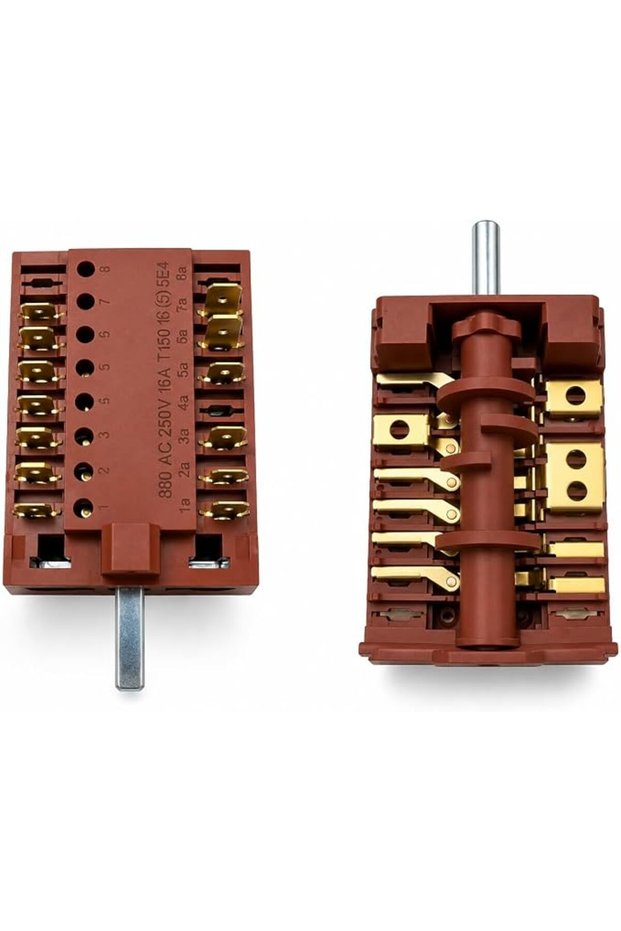 Electric Rotary Oven Function Selector Switch 8 Position 16A 250V