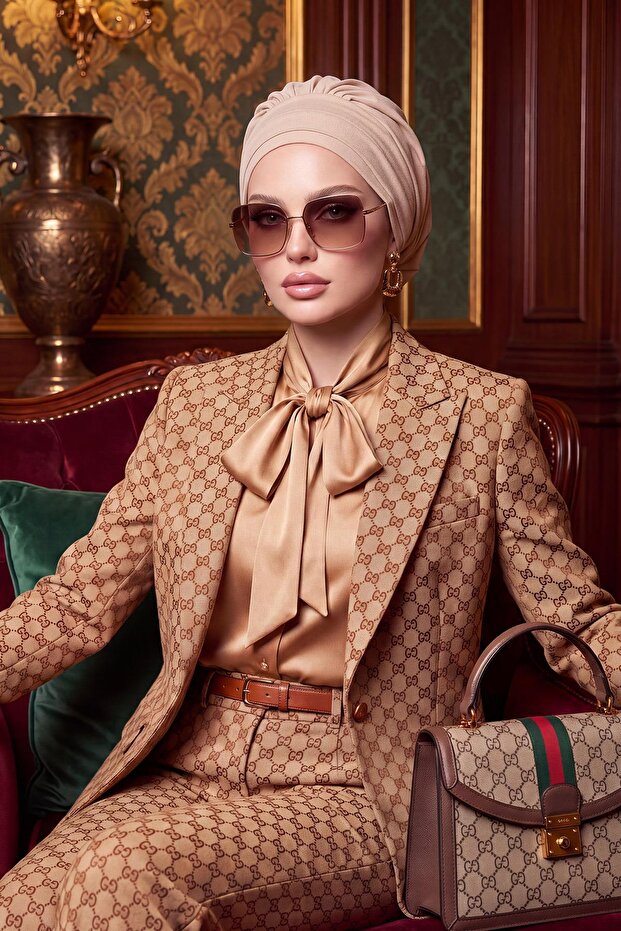 Pleated Ready-To-Wear Turban, Ht-91