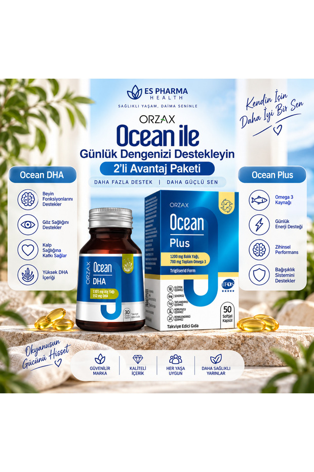 DHA + Plus Omega 3 2'li Paket