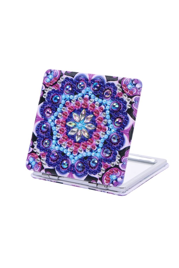 018. 1 DIY Diamond Painting Art Set Mandala Pattern Small Mirror Special Shape Crystal Artificial Di