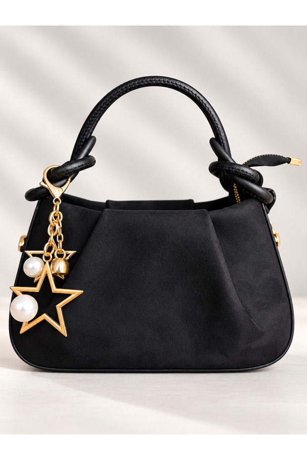 Suede Hand and Shoulder Bag