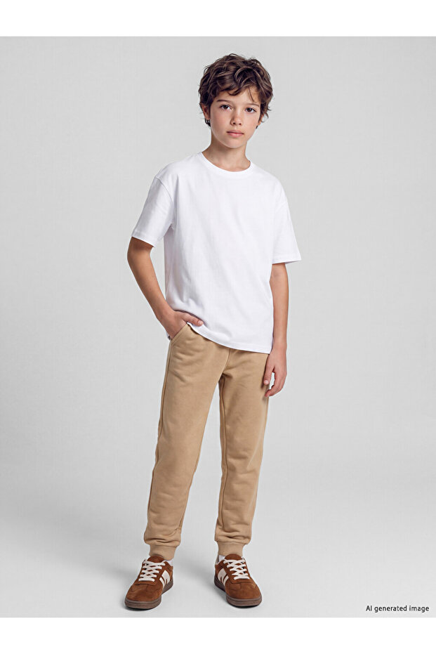 Özmarka New Season Beige Boys' Jogger Sweatpants