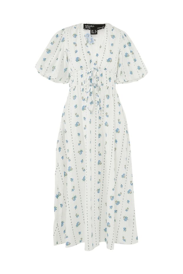 Scottie Midi Dress with Floral Print a Touch of Romantic and Elegant