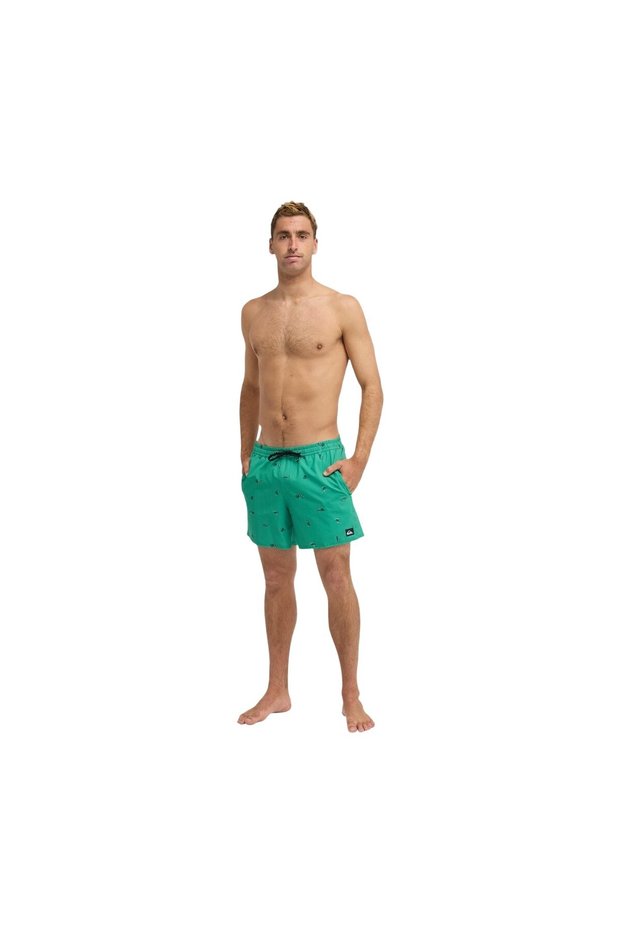 Stretch Printed Men's Green Volley Short Men's Volley Short Eqyjv04217