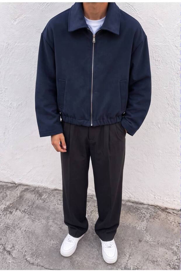 Men's Bomber Suede Regular Fit Jacket