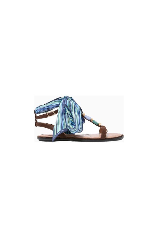 Carvela Sorrento Gem Stone Suede Women's Flat Shoes Sandals