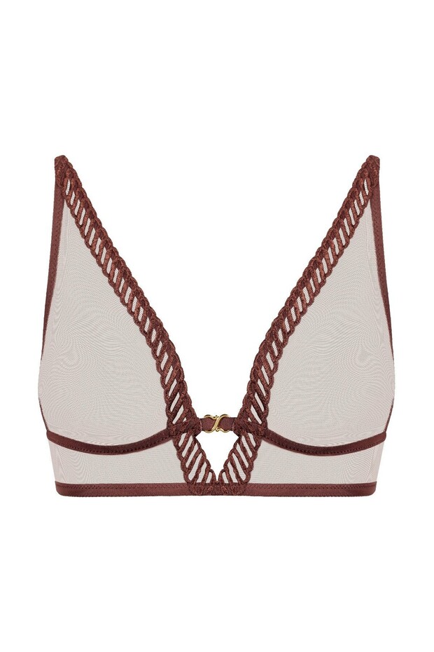 Sheer Emotion Triangel Bh, Grs Certified, Transparent Tulle Bra