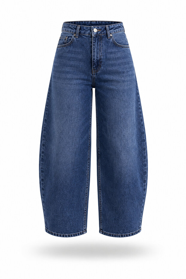 Washable Blue Barrel Jean 1061