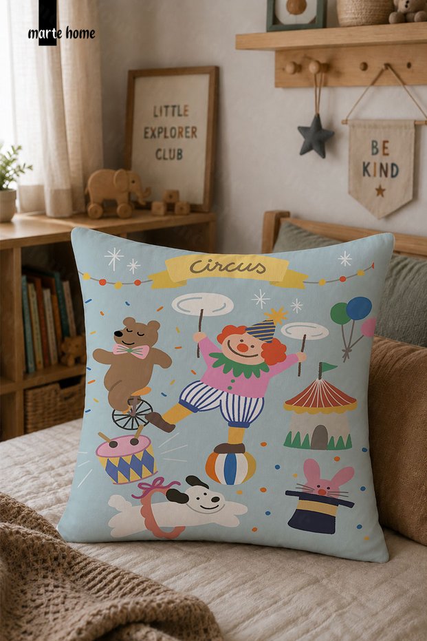 Circus - Colorful Circus Digitally Printed Children's Lunch Bag 43X43 cm