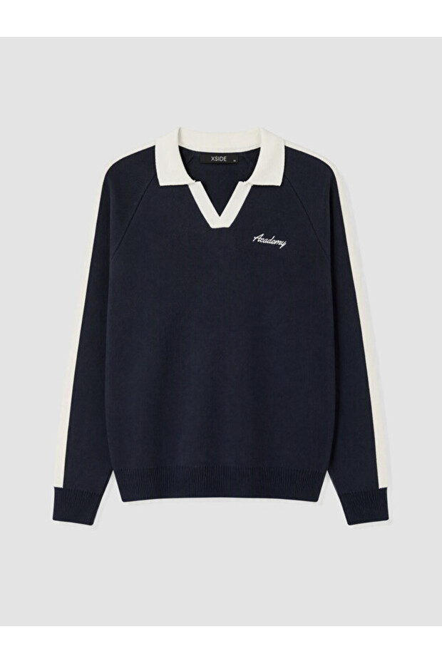 I Devrik Roba Collar Embroidered Men's Knitwear Sweater from Freezen Store