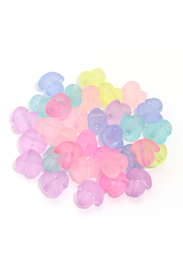 14x15mm 30pcs Matte color 50pcs 14x15mm Colored Matte Duck Bead Acrylic Beads For Jewelry Making DIY
