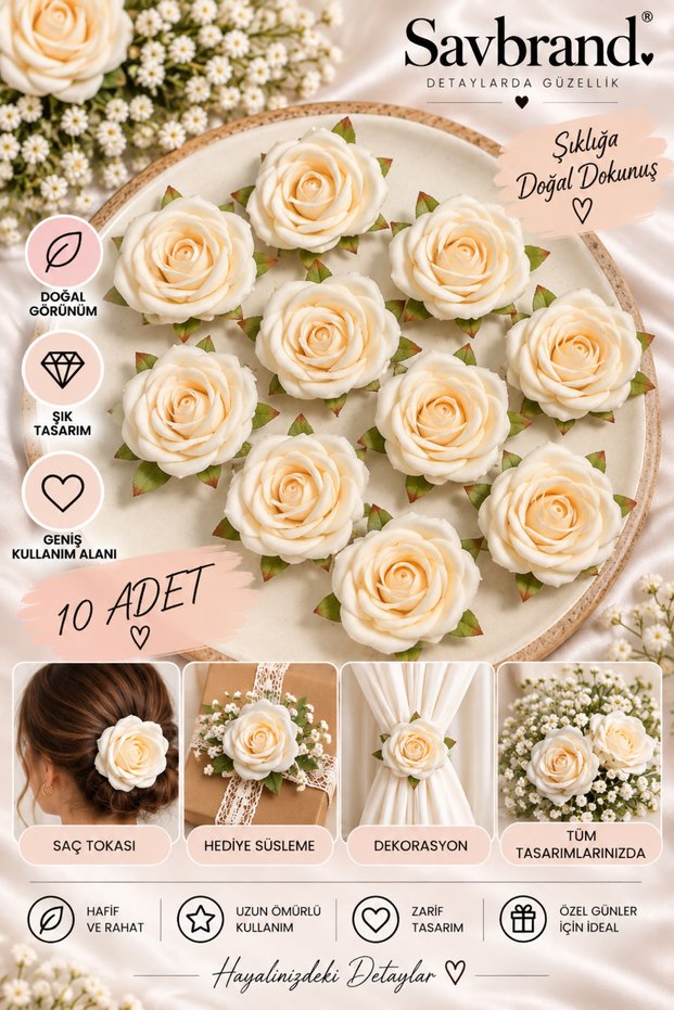 Velvet Rose Flower Hair Clip and Brooch – Decorative Hairpin – Stylish Accessory