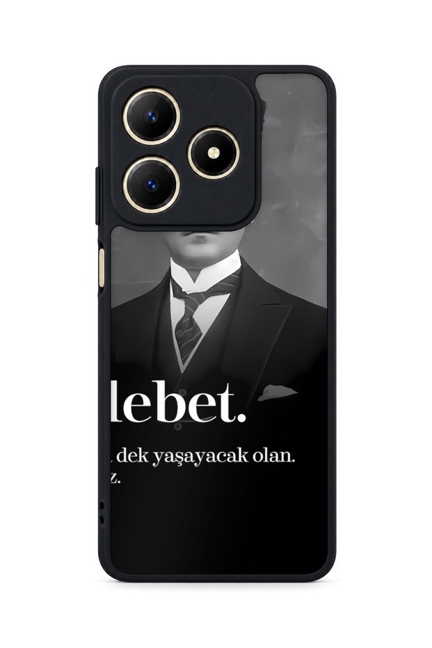 حافظة مقاومة للصدمات متوافقة مع Realme C61 مع حماية للكاميرا بنمط مزخرف
