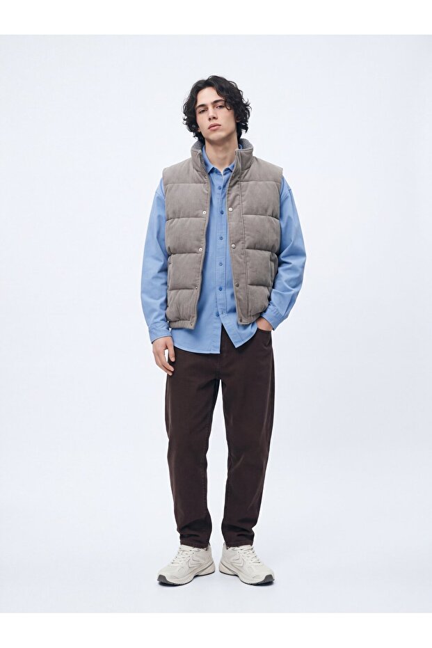 Relaxed Fit Tencel Blue Shirt