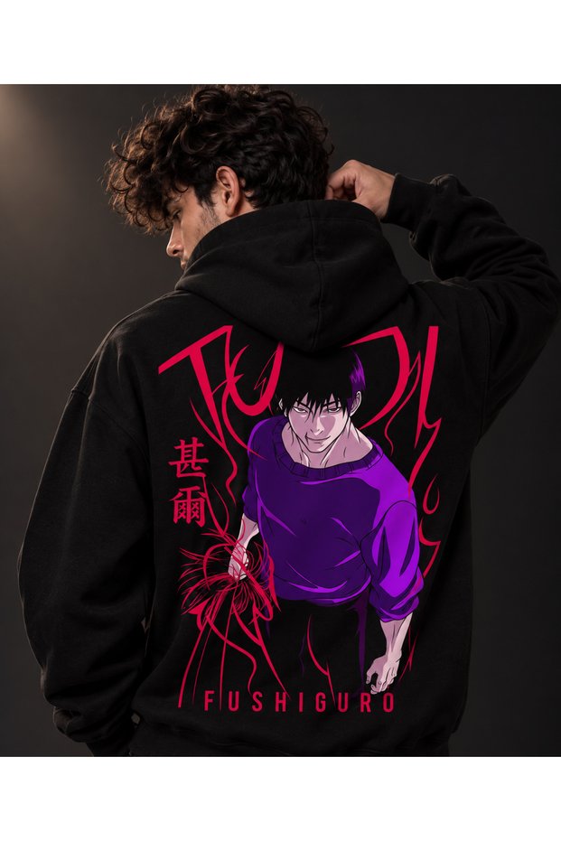 Jujutsu Kaisen Toji Fushiguro Hoodie – Toji Printed Oversize Unisex Hooded Sweatshirt