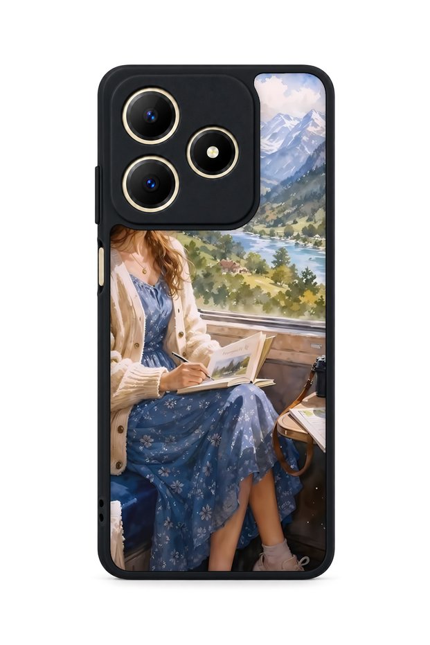 حافظة مقاومة للصدمات متوافقة مع كاميرا Realme C61 ذات النمط الجبلي