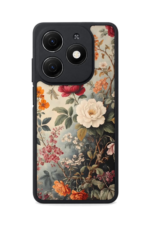 Spark 20 Compatible Camellia Patterned Camera Protected Shockproof Case