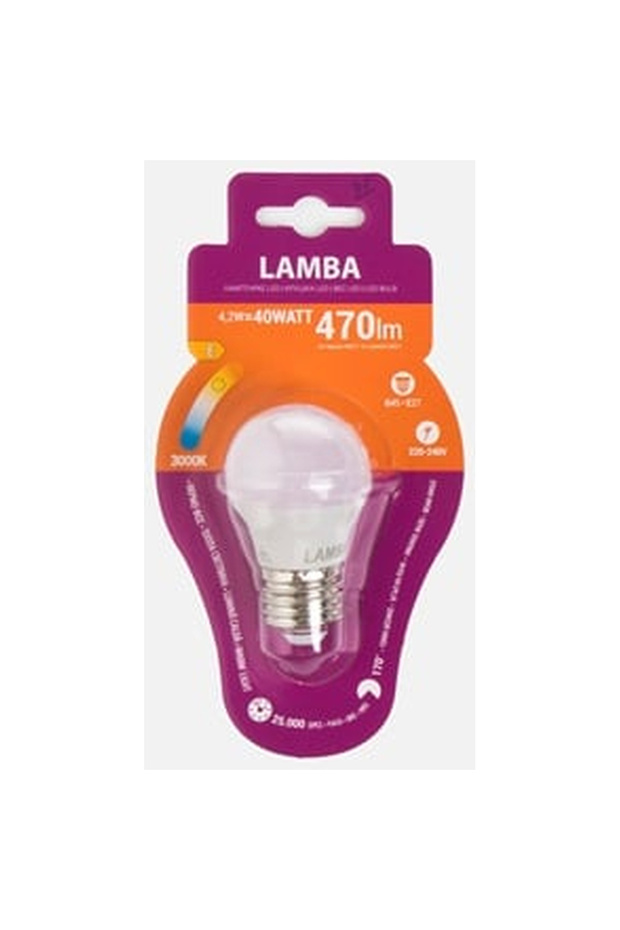 Bec LED E27 6W (G45) - Alb Cald
