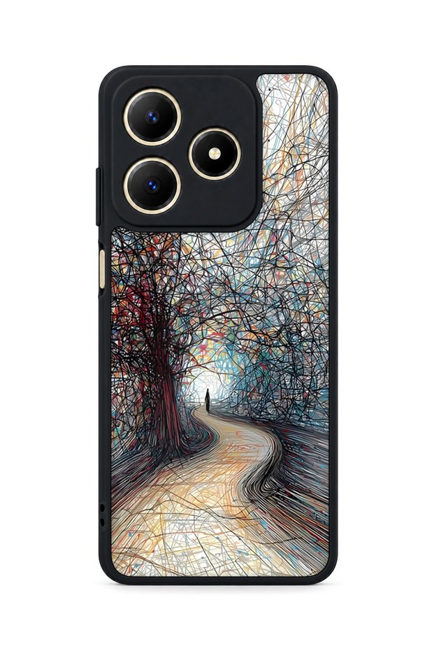 Realme C61 Compatible Tree Patterned Shockproof Case with Camera Protection