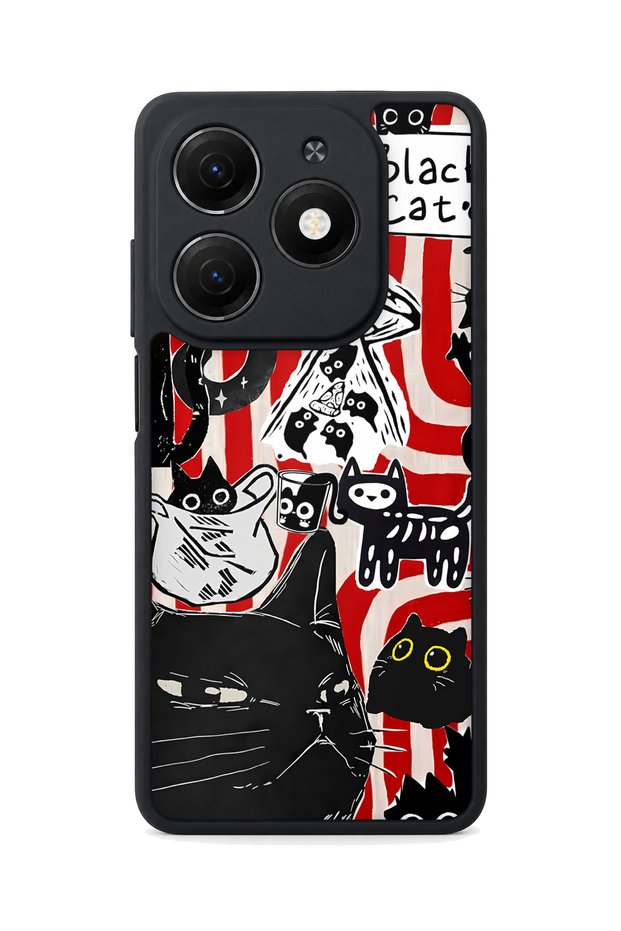 Spark 20 Compatible Blackcat Patterned Camera Protected Shockproof Case