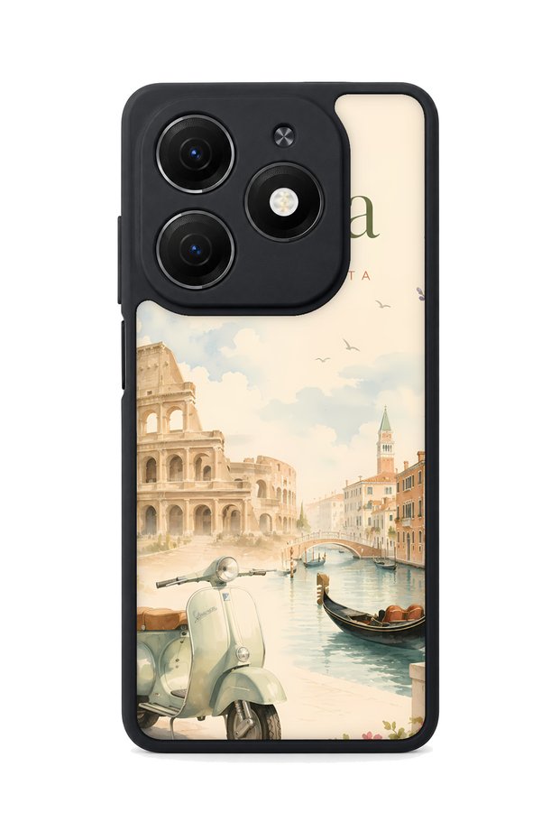 Spark 20 Compatible Dolcevita Patterned Camera Protected Shockproof Case