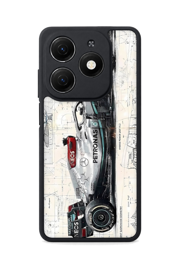 Spark 20 Compatible Mercedes Patterned Camera Protected Shockproof Case
