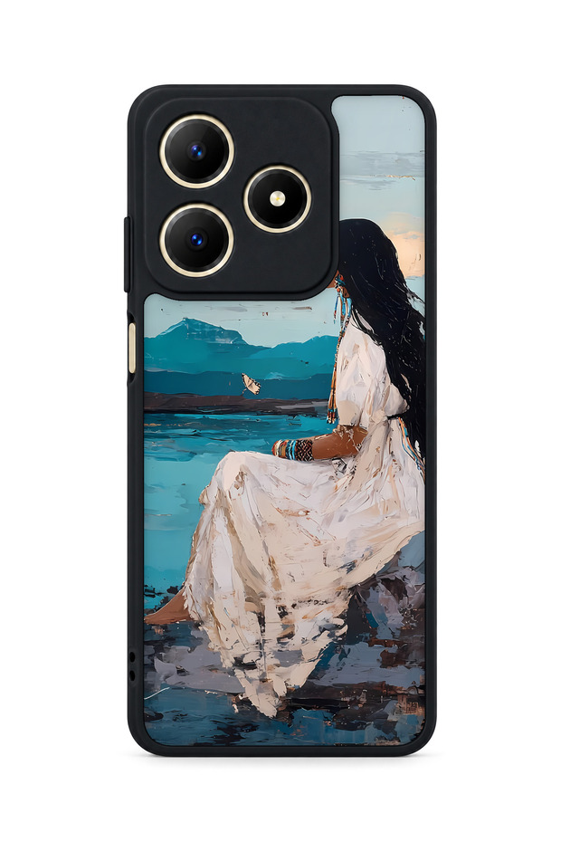 Realme C61 Compatible Dress Patterned Shockproof Case with Camera Protection