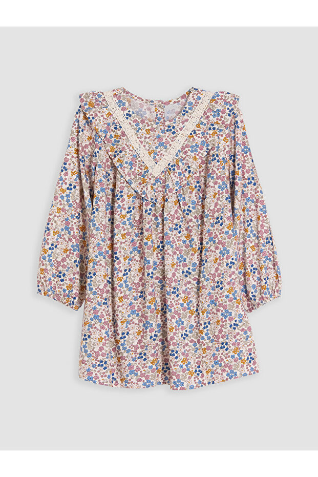 Floral Girl's Dress with Ruffles for Style Seekers from Uzg Store