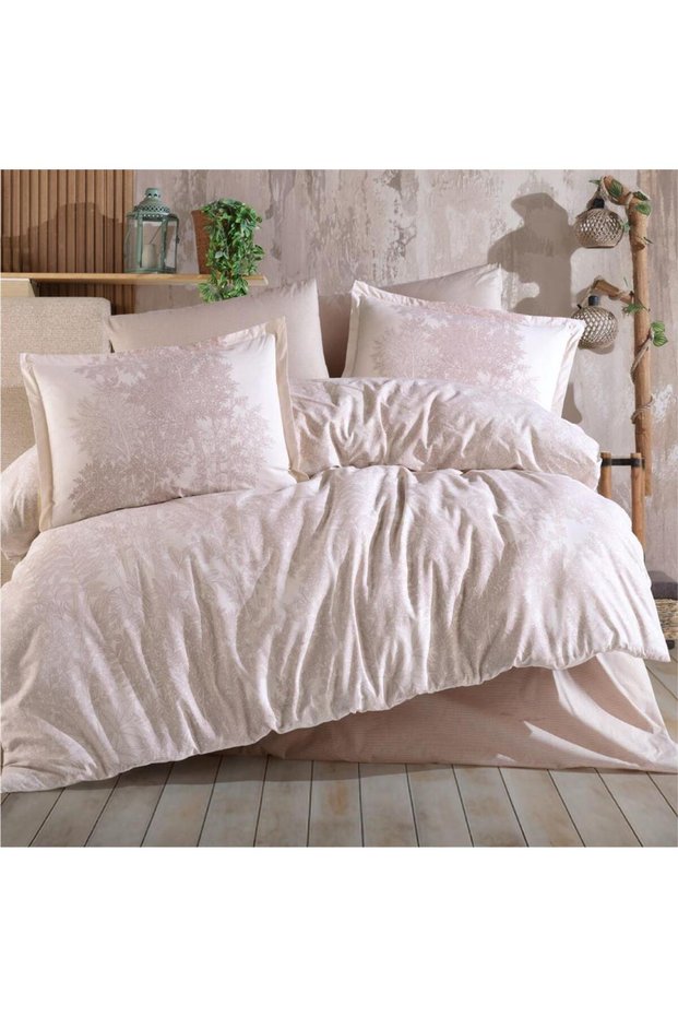 100% Cotton Single Duvet Cover Set Ramina V1 Beige
