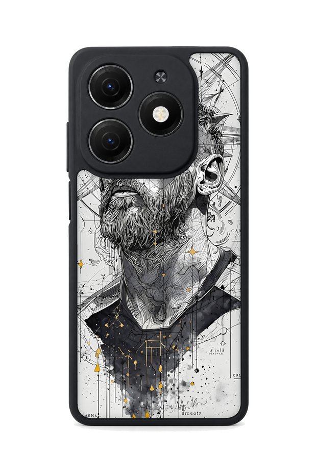 Spark 20 Compatible Beard Patterned Camera Protected Shockproof Case