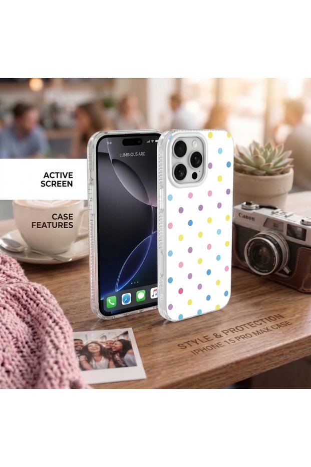 iPhone 16 Pro Hard Pc Case with Airbag Support, Corner Protection, Shock Absorbing Pattern