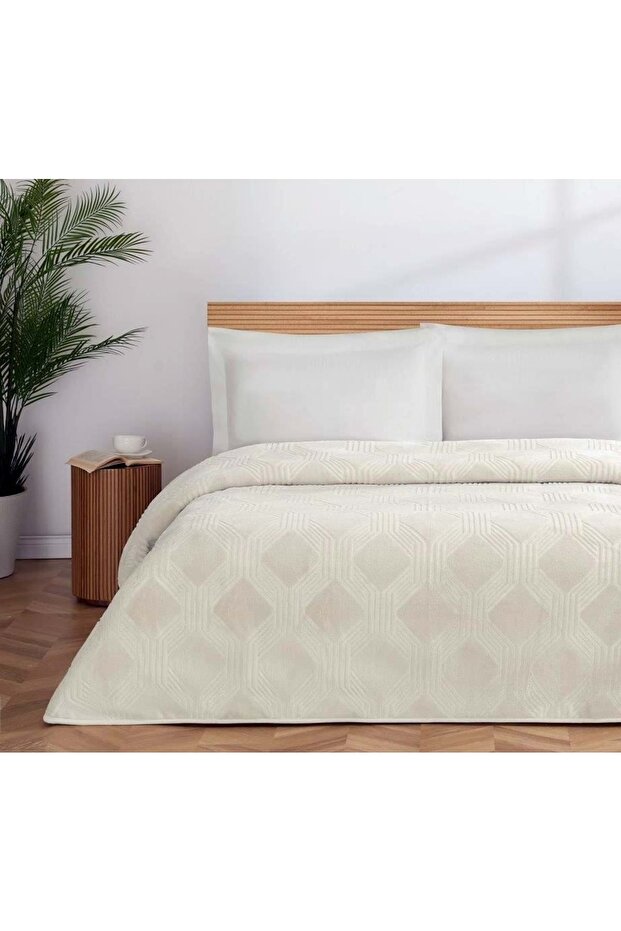 Trendy Embossed Single Blanket (155X220)-Art Deco Kemik