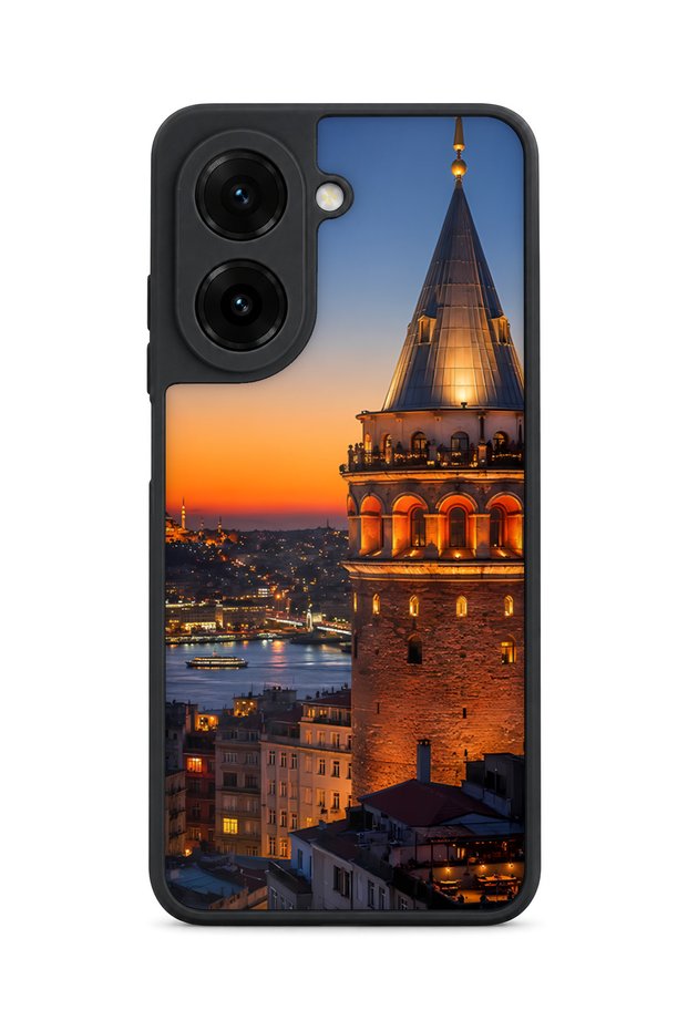 حافظة مقاومة للصدمات متوافقة مع Redmi A5 بنمط IstanbulSilhouette مع حماية للكاميرا