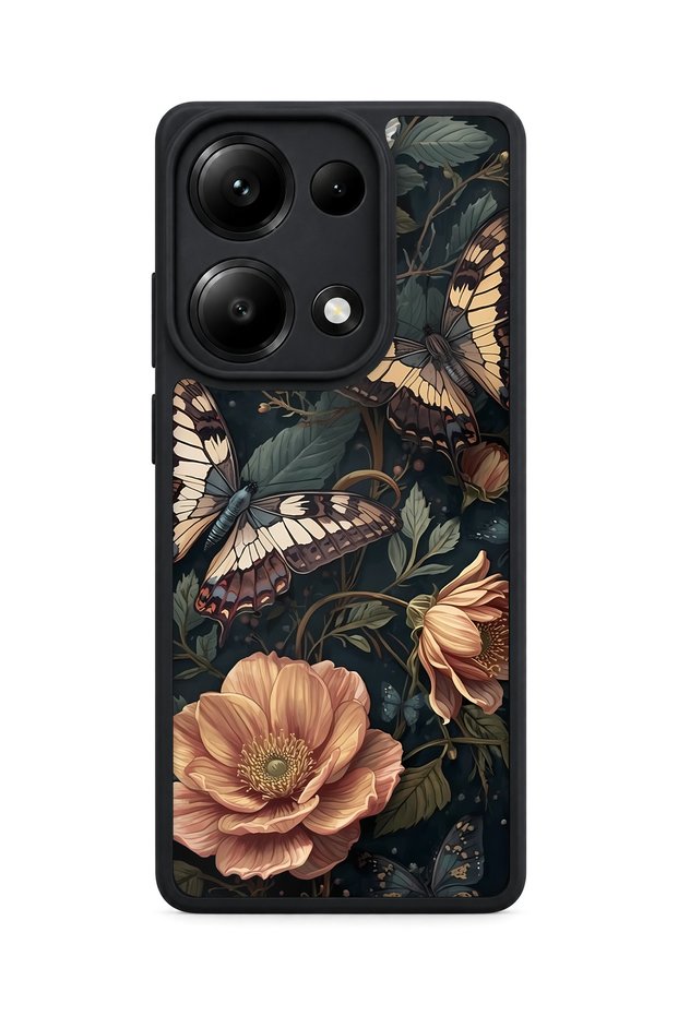 حافظة مقاومة للصدمات متوافقة مع Redmi Note 13 Pro 4G مع حماية للكاميرا بنمط فلورا